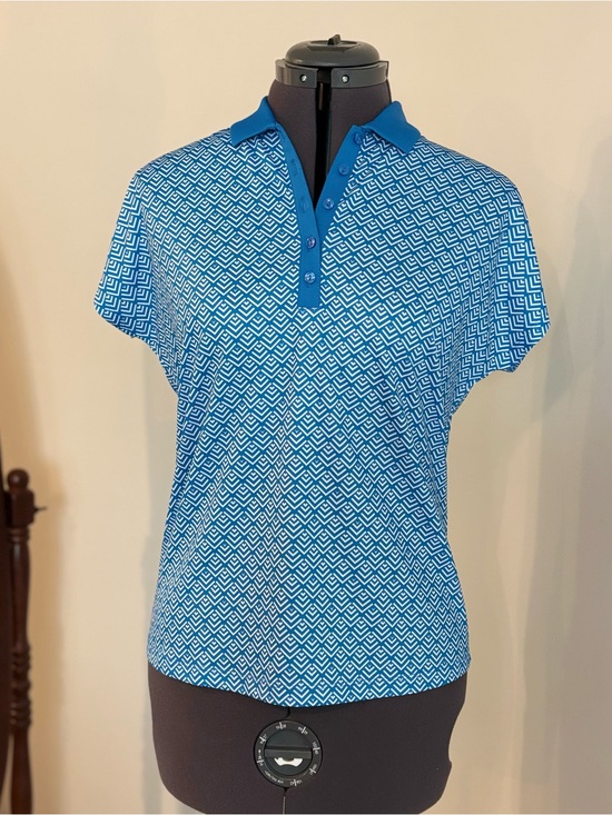 Callaway Tops - Callaway Golf Blue Geo-Print Top